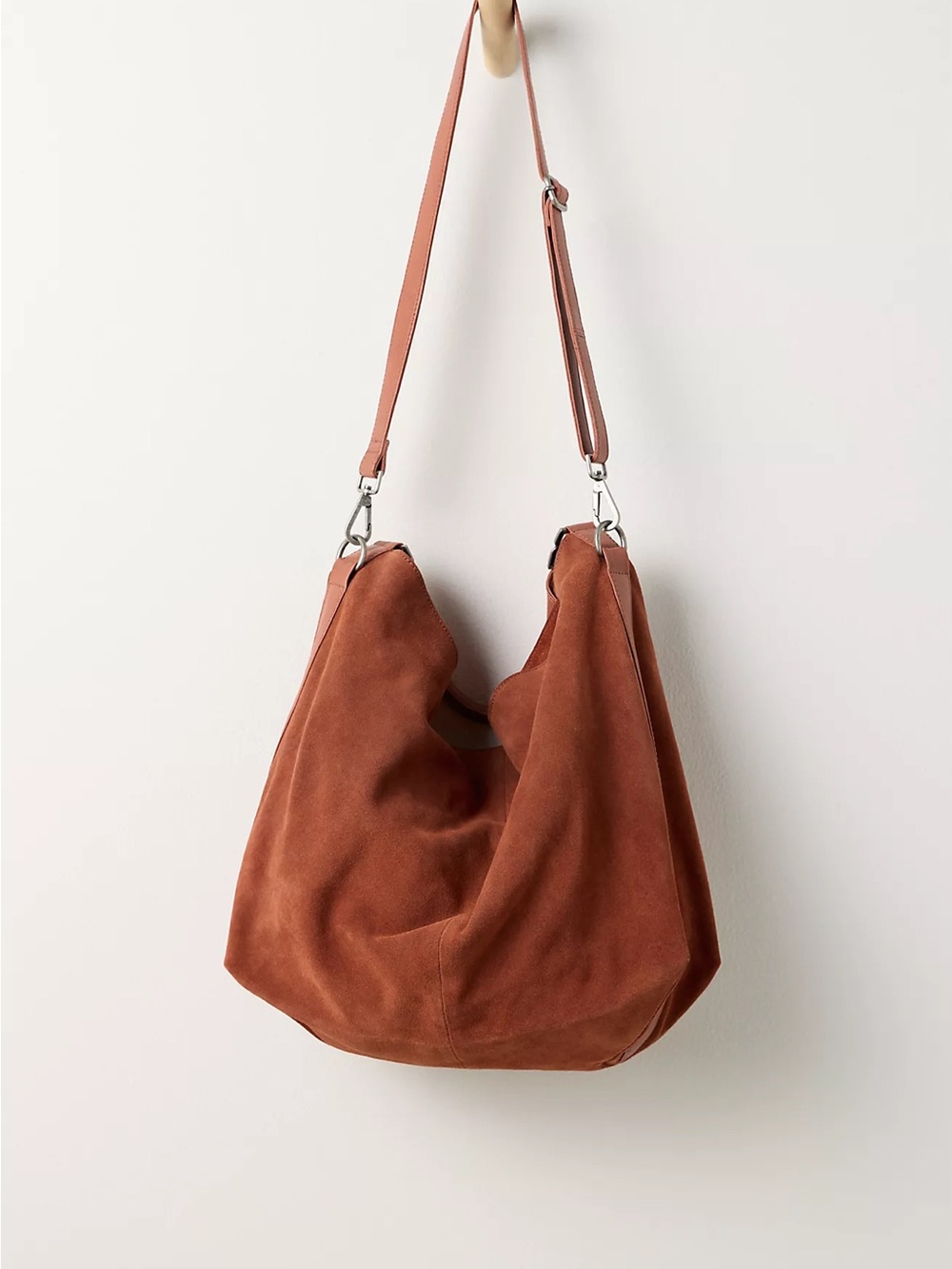 Free People Suzie Suede Slouchy Tote Bag - Picture 2 of 6